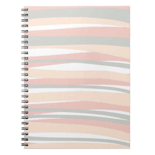 Minimal Boho Chic Abstrakt Lines Notebook Notizblock (Vorderseite)