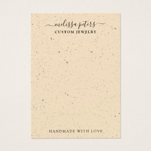 Minimal Boho Chic Earring Juwelier Display Card (Vorderseite)