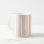Minimal Boho Chic Niedlich Pink & Grau Abstrakte L Kaffeetasse (Vorderseite Links)