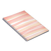 Minimal Boho Chic Peach Pink Abstrakt Striche Lini Notizblock (Rechte Seite)