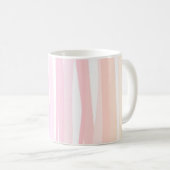 Minimal Boho Chic Pink Abstrakte Linien Kaffeetasse (VorderseiteRechts)
