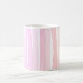 Minimal Boho Chic Pink Abstrakte Linien Kaffeetasse (Mittel)