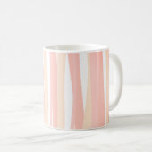 Minimal Boho Chic Soft Pink Abstrakte Linien Kaffeetasse (VorderseiteRechts)