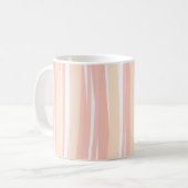 Minimal Boho Chic Soft Pink Abstrakte Linien Kaffeetasse (Vorderseite Links)
