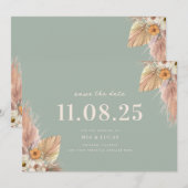 Minimal Boho Chic Wedding speichern das Datum Save The Date (Vorne/Hinten)