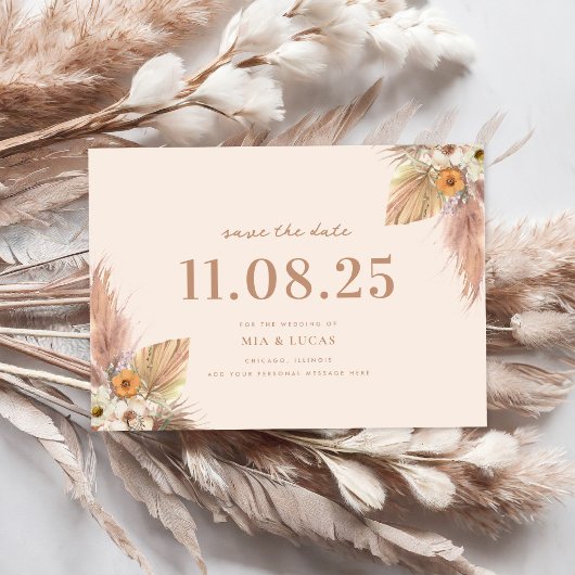 Minimal Boho Chic Wedding speichern das Datum Save The Date
