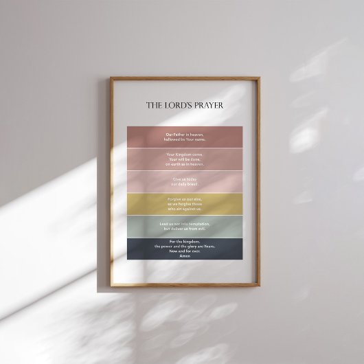 Minimal boho der Gottesgebet-Postser Poster