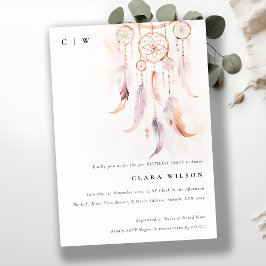 Minimal Boho Feather Dreamcatcher Geburtstag Einladung