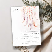 Minimal Boho Feather Dreamcatcher Paare Dusche Einladung