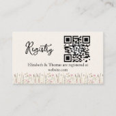 "Minimal Boho Floral Bridal Registry Begleitkarte (Vorderseite)