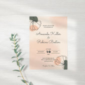 Minimal Boho Floral Wedding Einladung