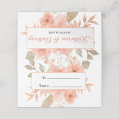 Minimal Boho Floral Wedding Folded Platzkarte (Außenseite Aufgefaltet)