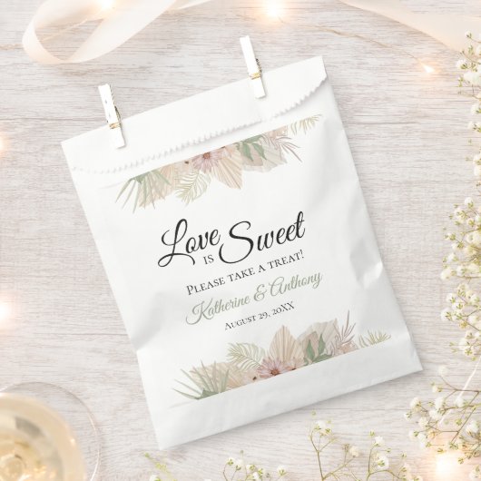 Minimal Boho Floral Wedding Gastgeschenk Hochzeit  Geschenktütchen (Ausgeschnitten)