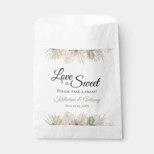 Minimal Boho Floral Wedding Gastgeschenk Hochzeit  Geschenktütchen (Vorderseite)