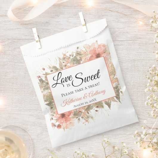 Minimal Boho Floral Wedding Gastgeschenk Hochzeit  Geschenktütchen (Ausgeschnitten)