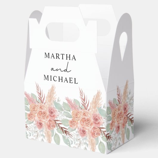 Minimal Boho Floral Wedding Geschenkschachtel (Geöffnet)