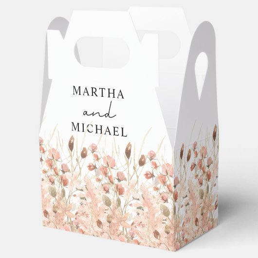 Minimal Boho Floral Wedding Geschenkschachtel (Geöffnet)