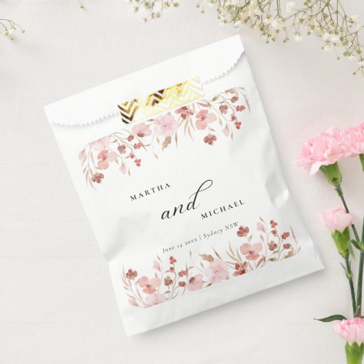 Minimal Boho Floral Wedding Geschenktütchen (Versiegelt)