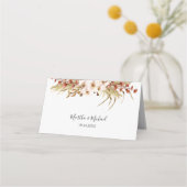 Minimal Boho Floral Wedding Platzkarte (Rückseite)