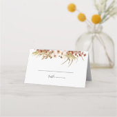 Minimal Boho Floral Wedding Platzkarte (Vorderseite)