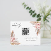 Minimal Boho Floral Wedding RSVP Dankeskarte (Stehend Vorderseite)
