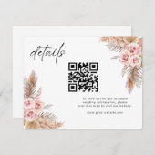 Minimal Boho Floral Wedding RSVP Dankeskarte (Vorne/Hinten)