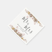 Minimal Boho Floral Wedding Serviette (Ecke)