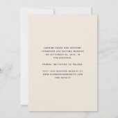Minimal Boho Foto Arch Script Beige Save The Date (Rückseite)
