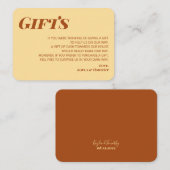 Minimal Boho gibt Details Eintrittskarte Hochzeit Begleitkarte (Vorne/Hinten)