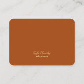 Minimal Boho gibt Details Eintrittskarte Hochzeit Begleitkarte (Rückseite)