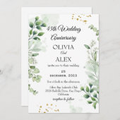 Minimal Boho Greenerity Hochzeitstag Einladung (Vorne/Hinten)