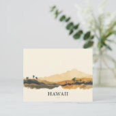 Minimal Boho Hawaii USA Reise Postkarte (Stehend Vorderseite)