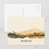 Minimal Boho Hawaii USA Reise Postkarte (Vorne/Hinten)