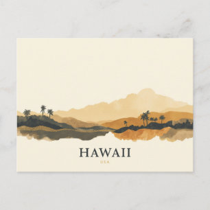 Minimal Boho Hawaii USA Reise Postkarte