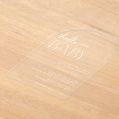 Minimal Boho, Hello Baby, Moderne Babydusche Acryleinladungen (Ablage )