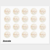 Minimal Boho Herbsttone Hochzeit Runder Aufkleber (Blatt)