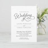 Minimal Boho Hochzeitseinladung Einladung (Stehend Vorderseite)