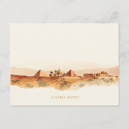 Minimal Boho Kairo Ägypten Reise Postkarte (Vorderseite)