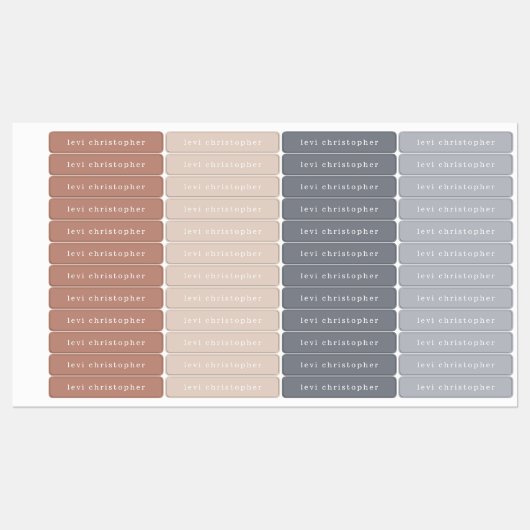 Minimal Boho Kinder Name Labels Etiketten (Blatt)