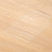 Minimal Boho, Minimalistisch, Modernes Brautparty Acryleinladungen (Ablage )