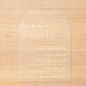 Minimal Boho, Minimalistisch, Modernes Brautparty Acryleinladungen (Vorderseite)