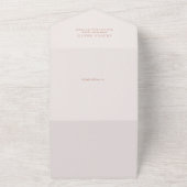 Minimal Boho, modern, Terracotta, Babydusche All In One Einladung (Außenbereich)