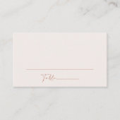 Minimal Boho, modern, Terracotta, Brautparty Platzkarte (Vorderseite)