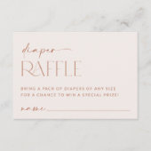 Minimal Boho, modern, Terrakotta, Windeldrehkranz Begleitkarte (Vorderseite)