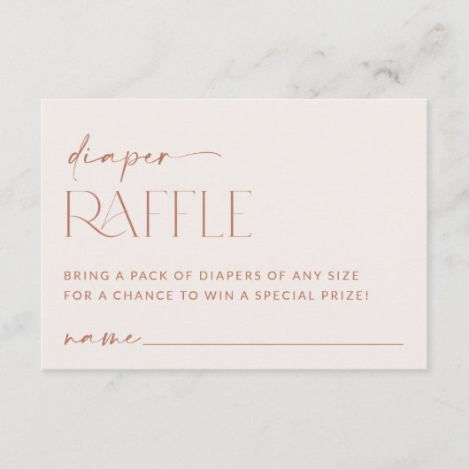 Minimal Boho, modern, Terrakotta, Windeldrehkranz Begleitkarte (Vorderseite)