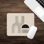 Minimal Boho Mousepad<br><div class="desc">Das minimalistische Boho-Design mit abstrakten Elementen in Schwarz und Beige strahlt eine zeitlose Eleganz aus, die durch die Reduktion auf das Wesentliche eine ruhige und ansprechende Atmosphäre schafft. Die klaren Linien und die zurückhaltende Farbpalette unterstreichen die Schlichtheit des Designs, während die abstrakten Elemente einen Hauch von Kreativität und Individualität zum...</div>