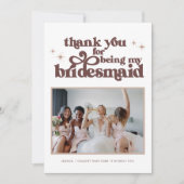 Minimal Boho Neutral Brautparty Danke Karte (Vorderseite)