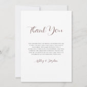 Minimal Boho Neutral Brautparty Danke Karte (Rückseite)