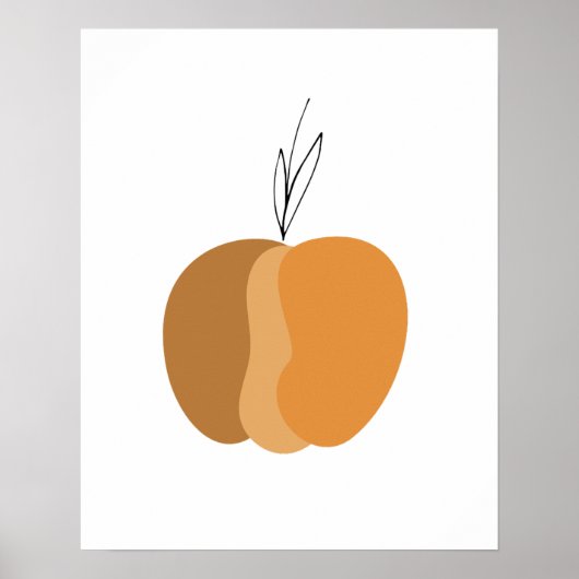 Minimal Boho Pumpkin Fall Poster (Vorne)