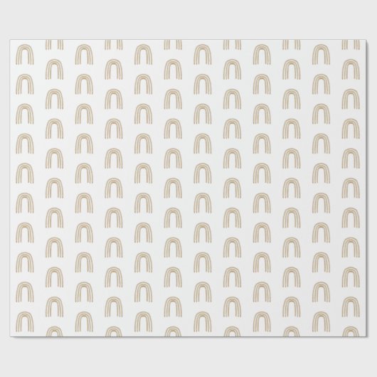 Minimal Boho Rainbow Geschenkpapier (Flach)